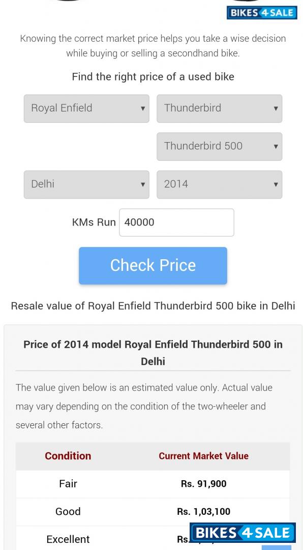 Lightining Royal Enfield Thunderbird 500 Lightining Royal Enfield Thunderbird 500