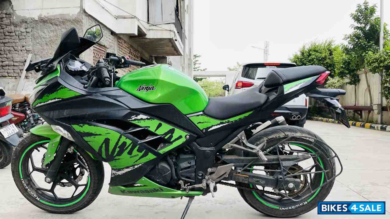 Green Kawasaki Ninja 300 BS6