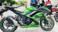 Green Kawasaki Ninja 300 BS6