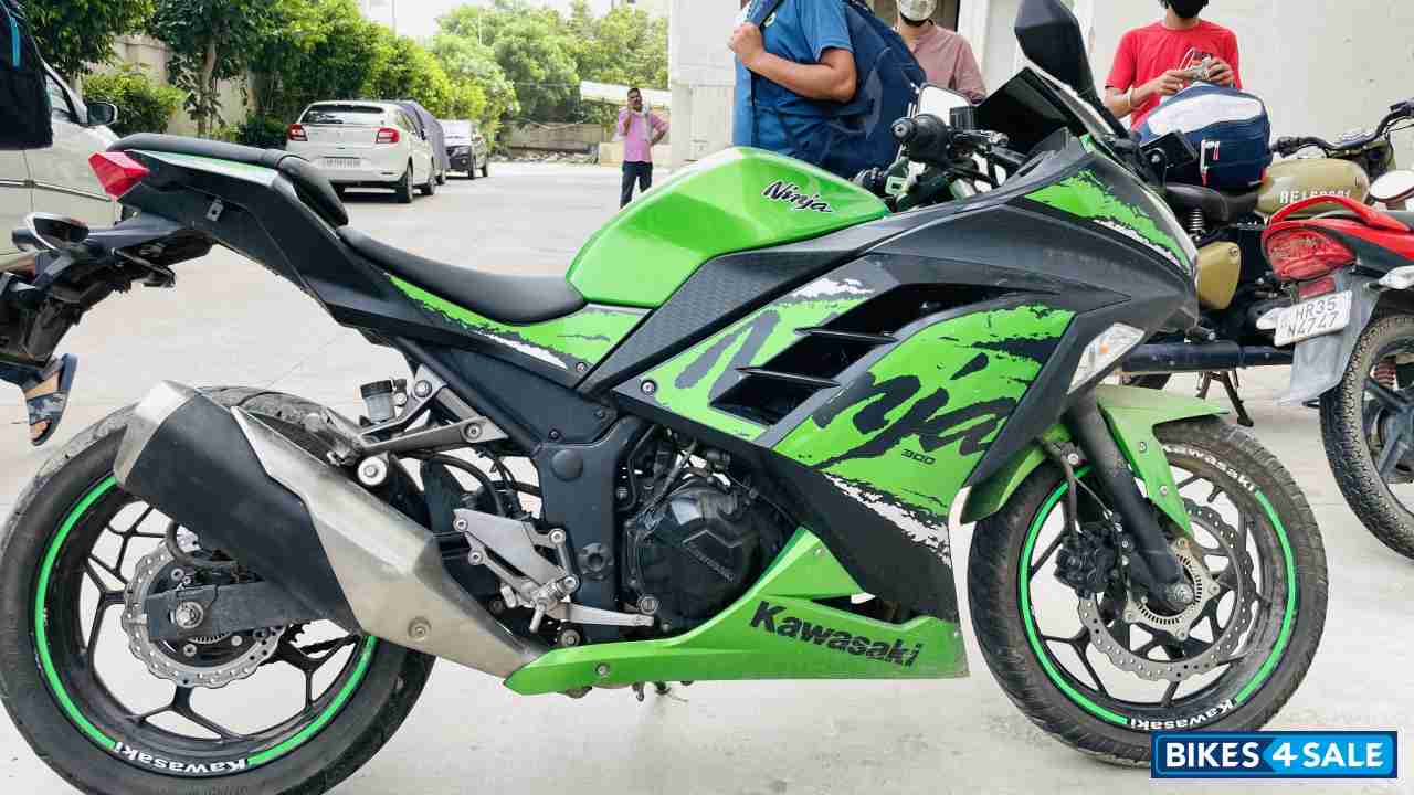 Green Kawasaki Ninja 300 BS6