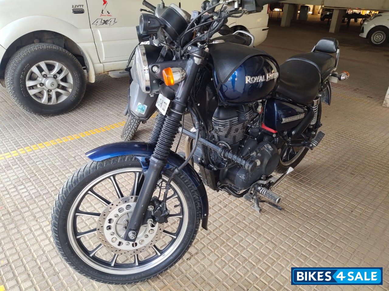 Blue Royal Enfield Thunderbird 500