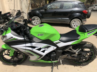 Green & White Kawasaki Ninja 300R