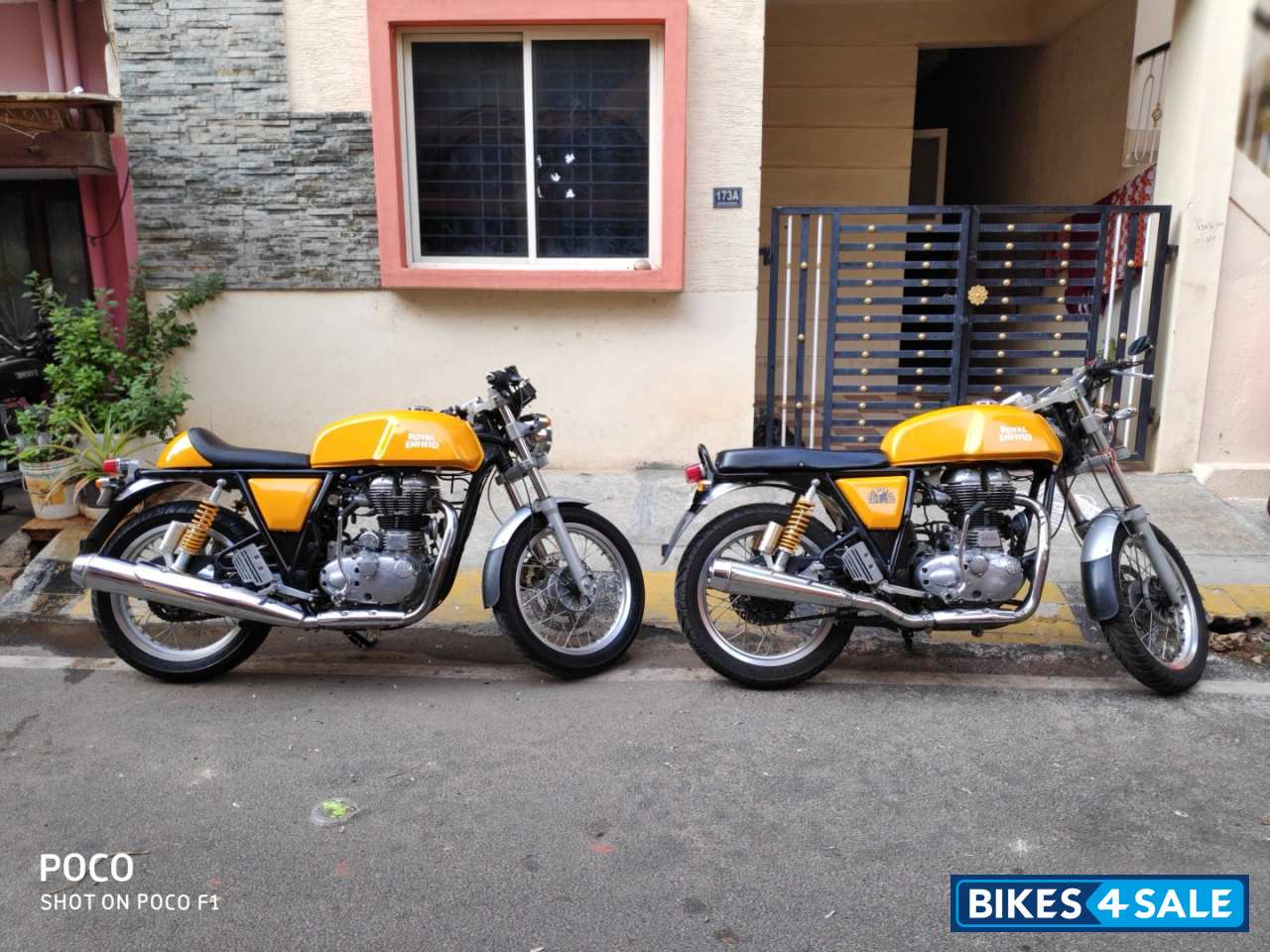 Yellow Royal Enfield Continental GT 535