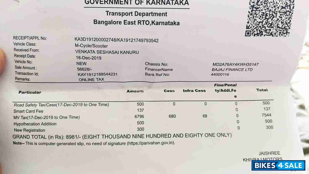 Black Blue Bajaj Platina 110 H-Gear