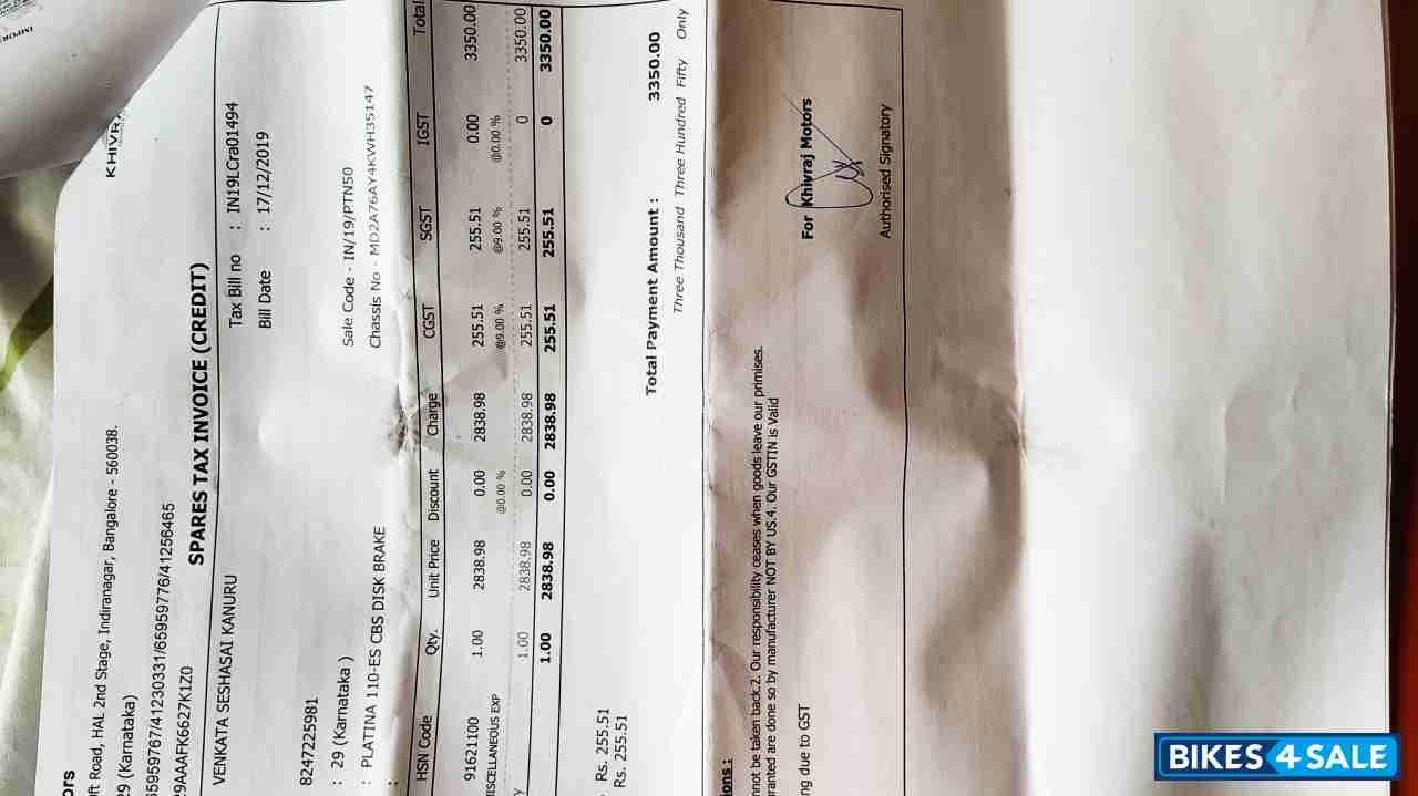 Black Blue Bajaj Platina 110 H-Gear