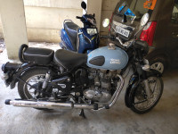 Blue Tank, Black Body Royal Enfield Classic 350 Redditch Blue