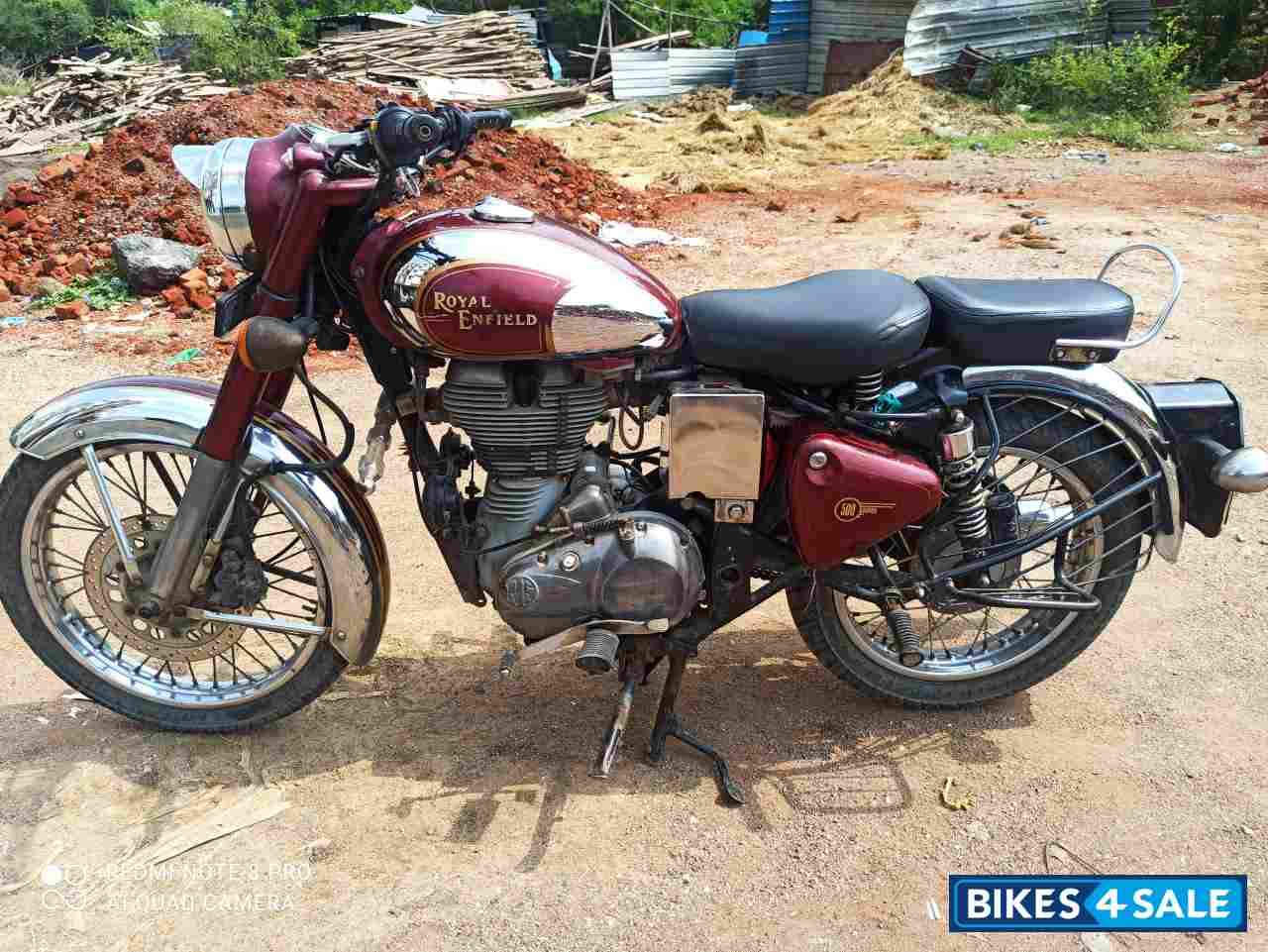 Maroon Royal Enfield Classic Chrome