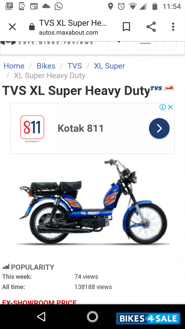 TVS XL Super Heavy Duty