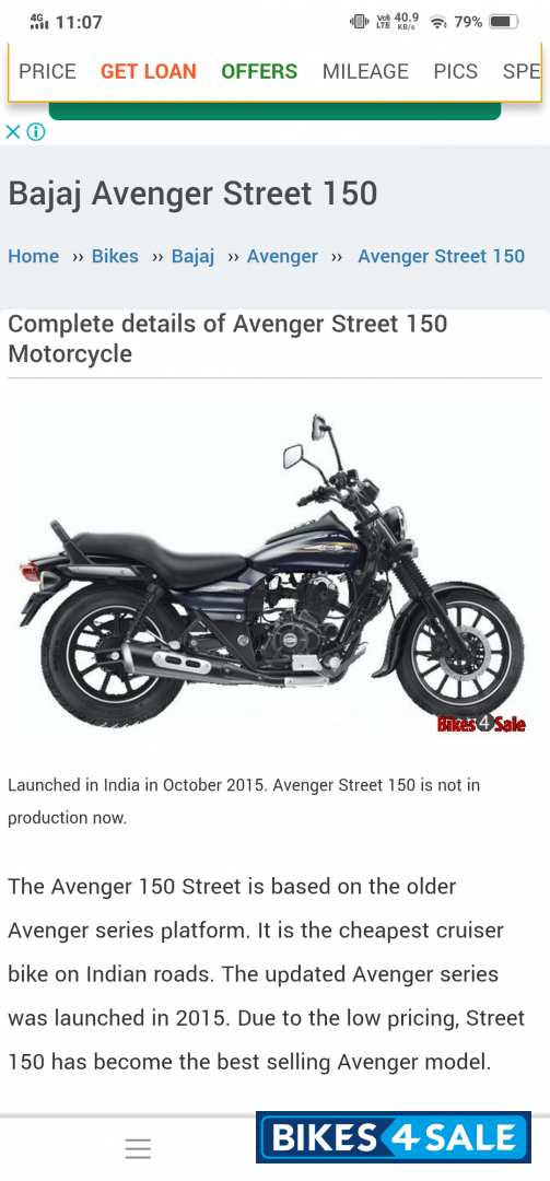 Bajaj Avenger Street 150
