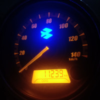 Black & Dark Red Bajaj Avenger Street 150