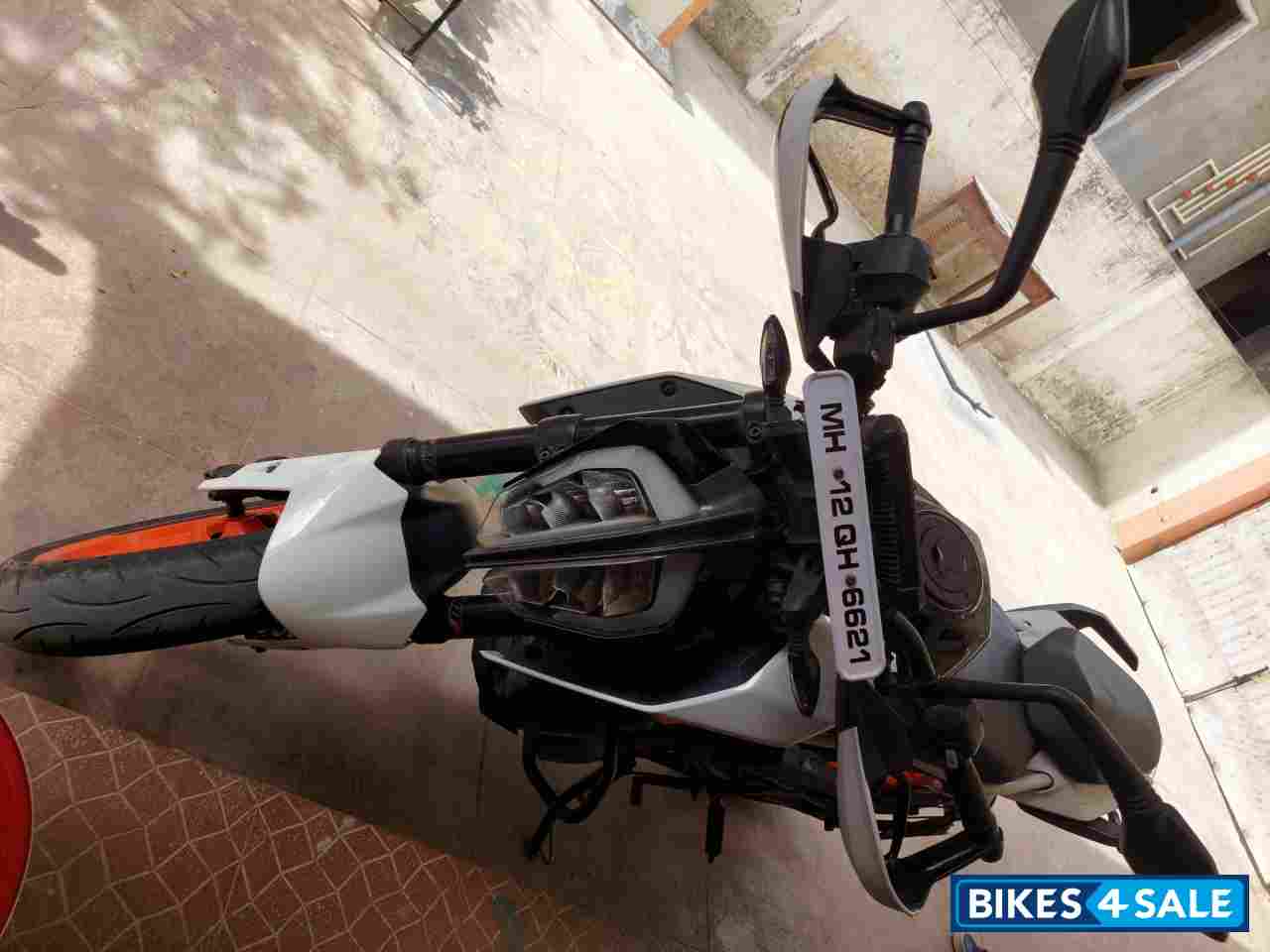 White And Orange KTM Duke 390