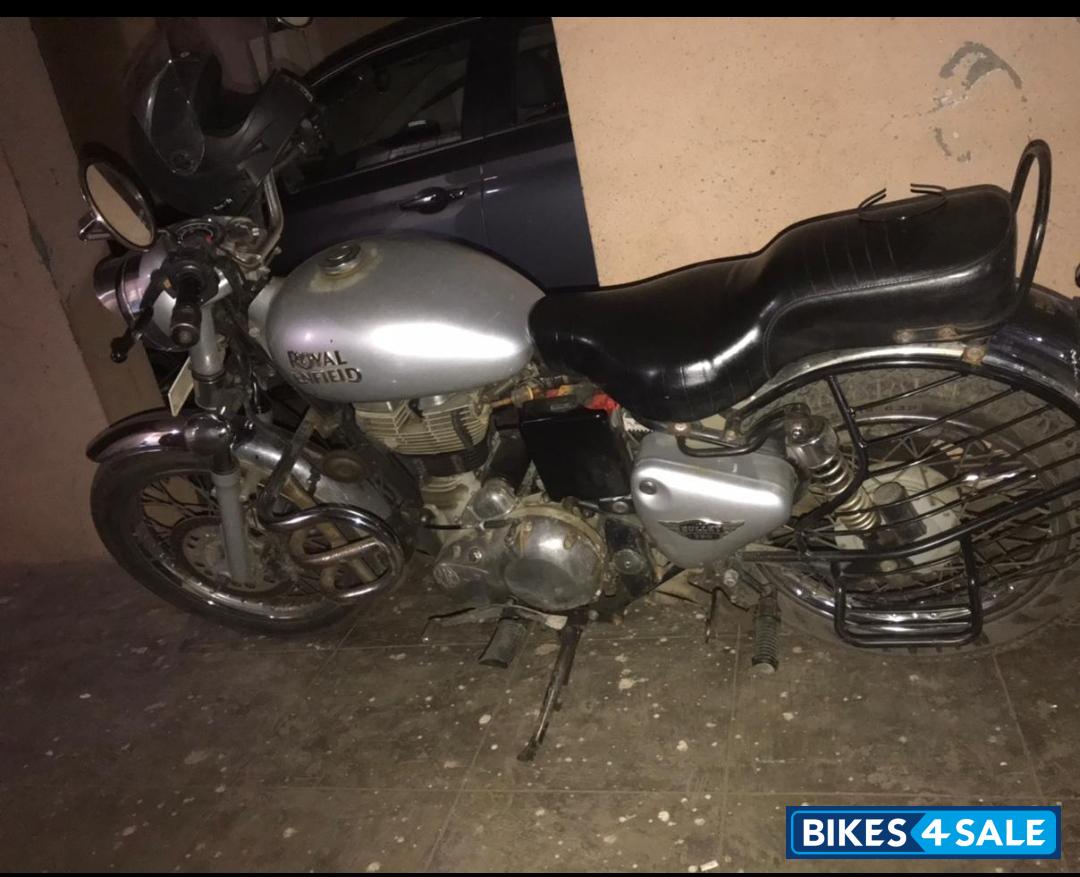 Silver Royal Enfield Bullet Standard 350