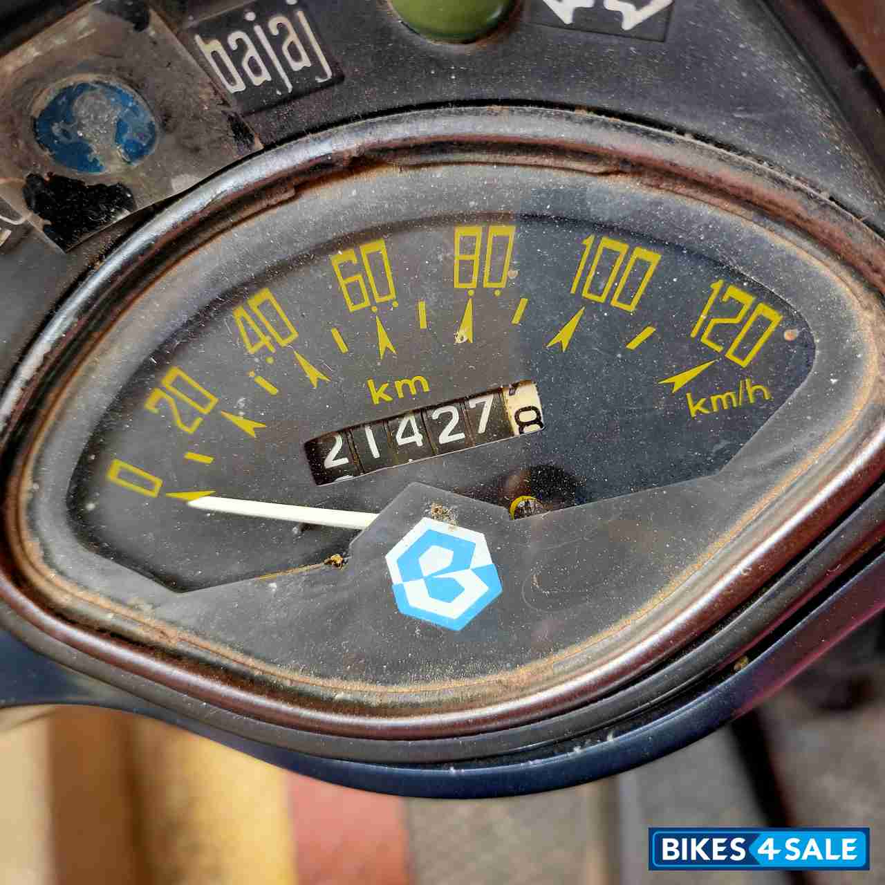 Dark Blue Bajaj Classic