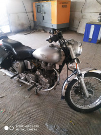 Silver Royal Enfield Bullet Electra