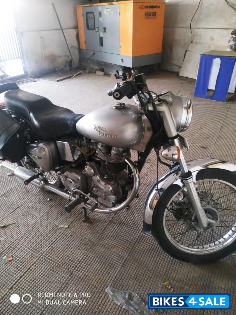 Silver Royal Enfield Bullet Electra