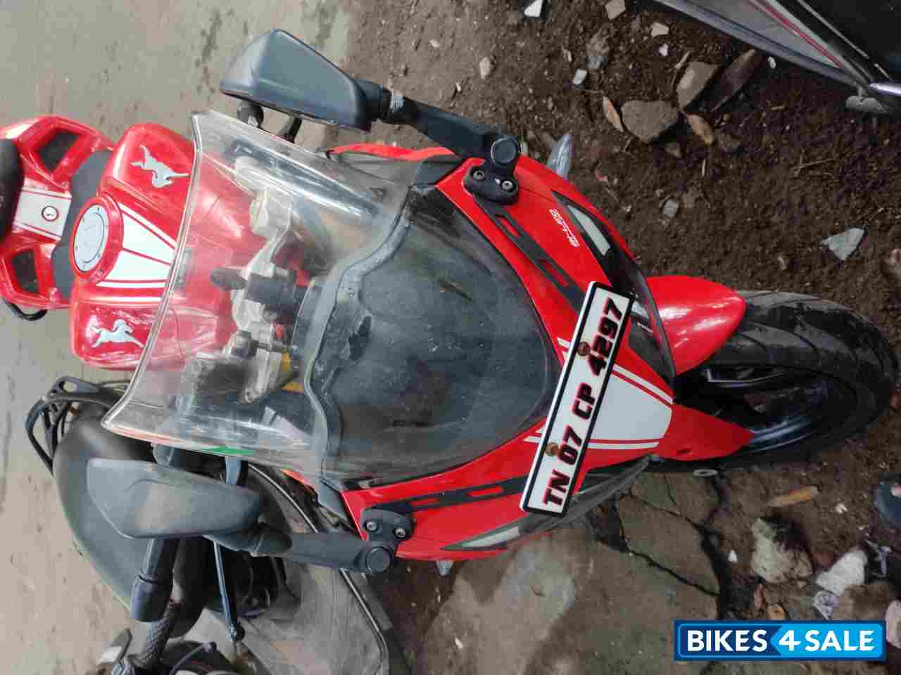 Racing Red TVS Akula 310