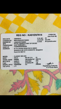 Silver Royal Enfield Classic 350