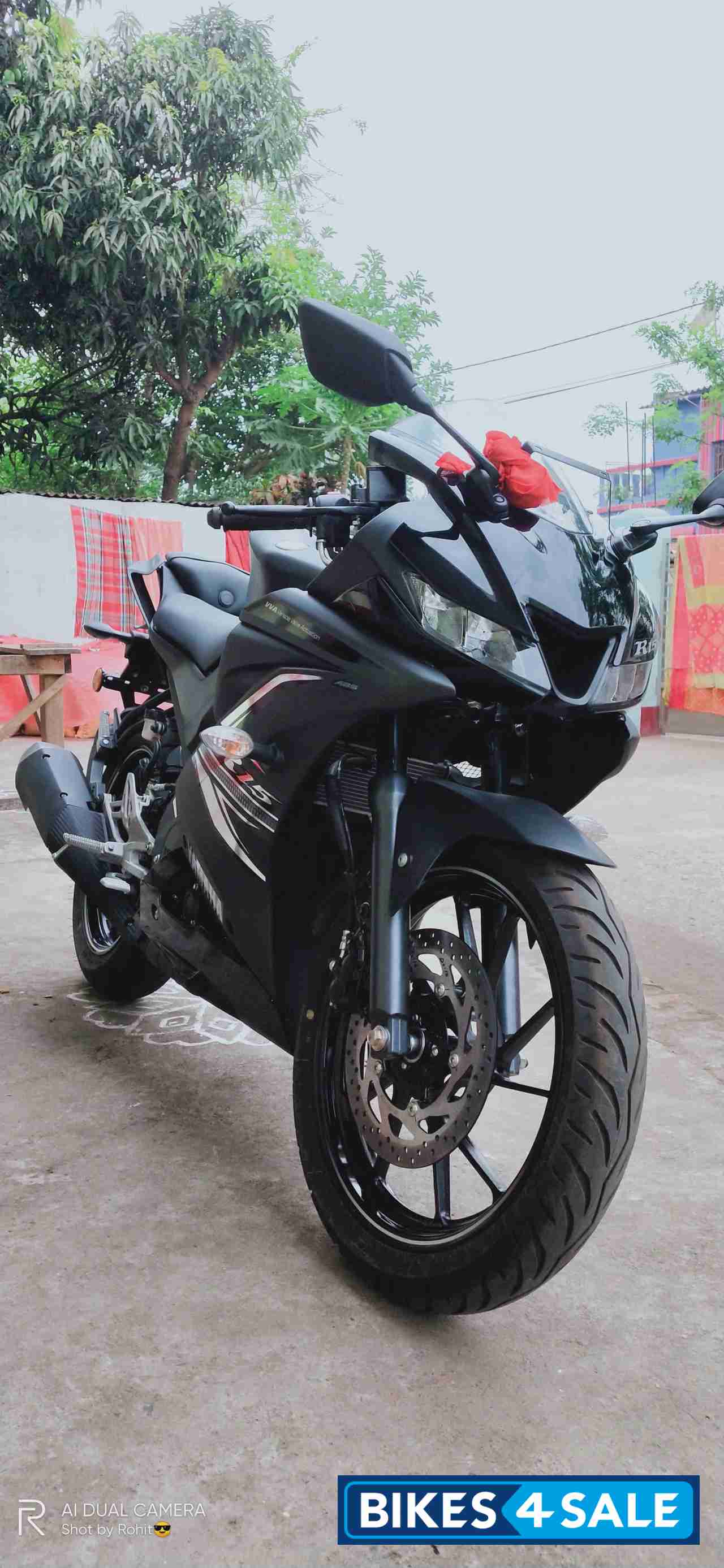 Black Yamaha YZF R15 V3 BS6