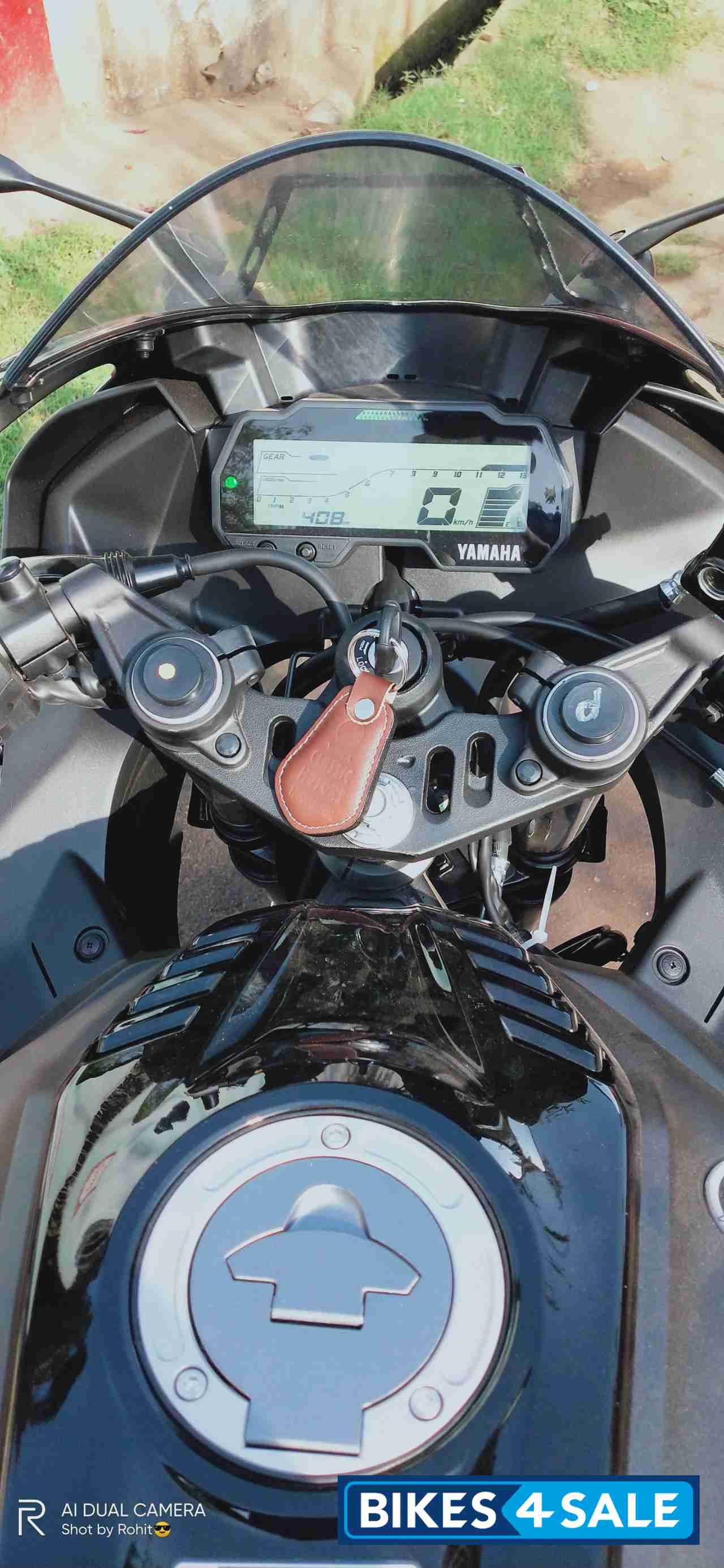 Black Yamaha YZF R15 V3 BS6