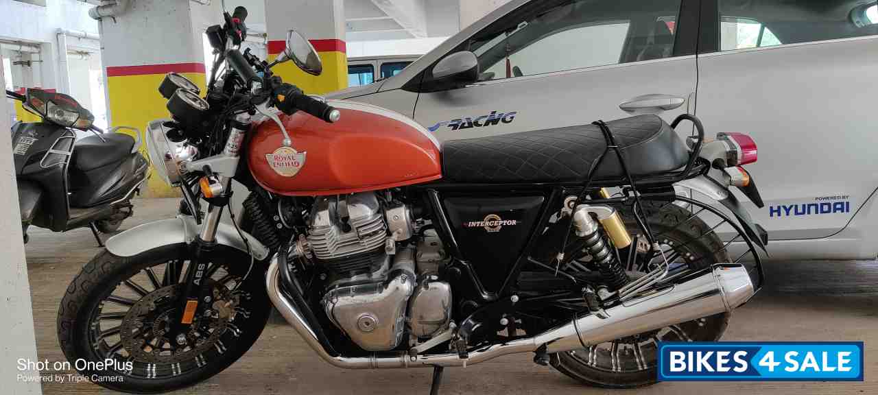 Orange Royal Enfield Interceptor 650 Twin