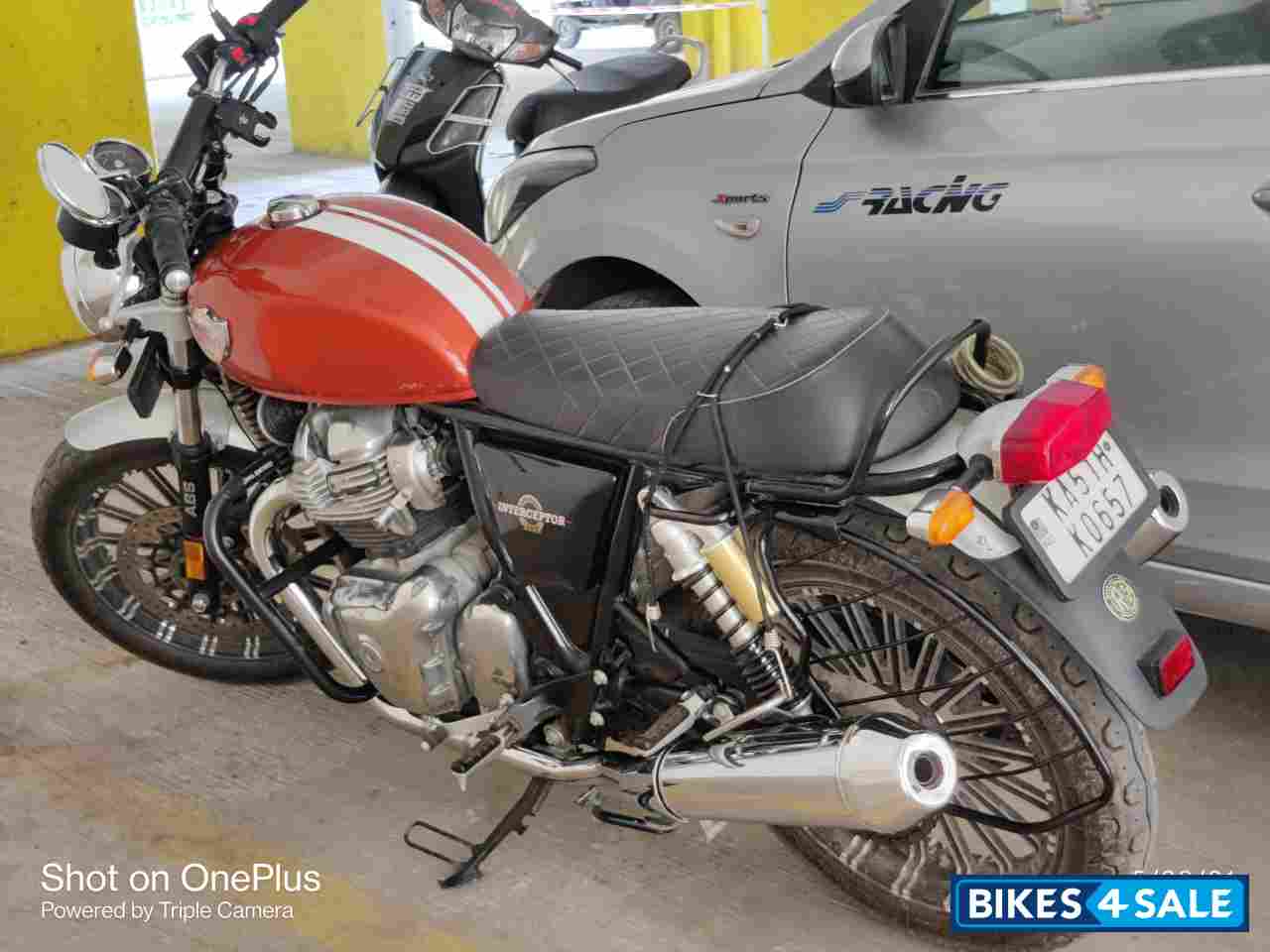 Orange Royal Enfield Interceptor 650 Twin