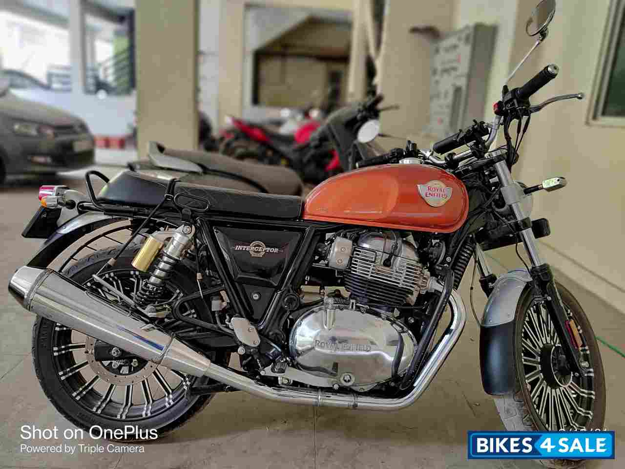 Orange Royal Enfield Interceptor 650 Twin