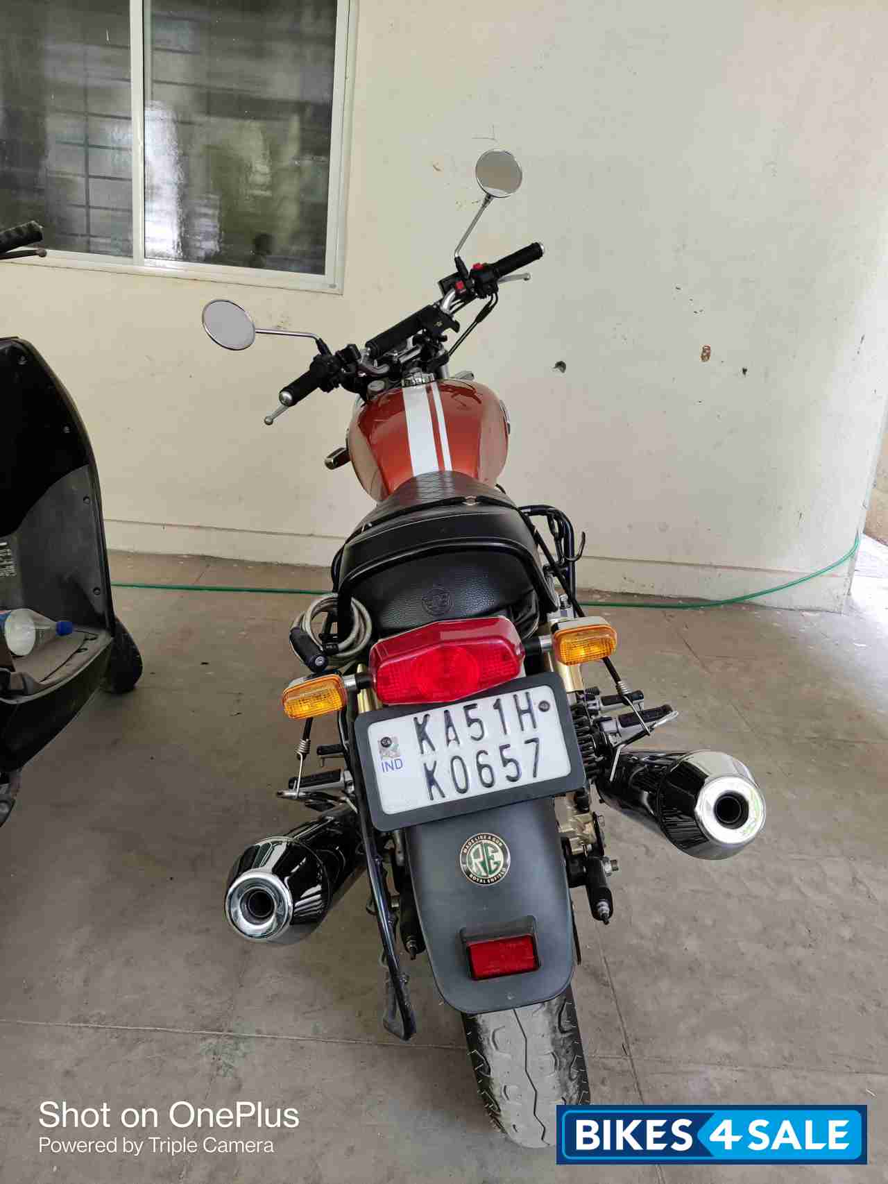 Orange Royal Enfield Interceptor 650 Twin