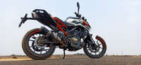 White KTM Duke 250