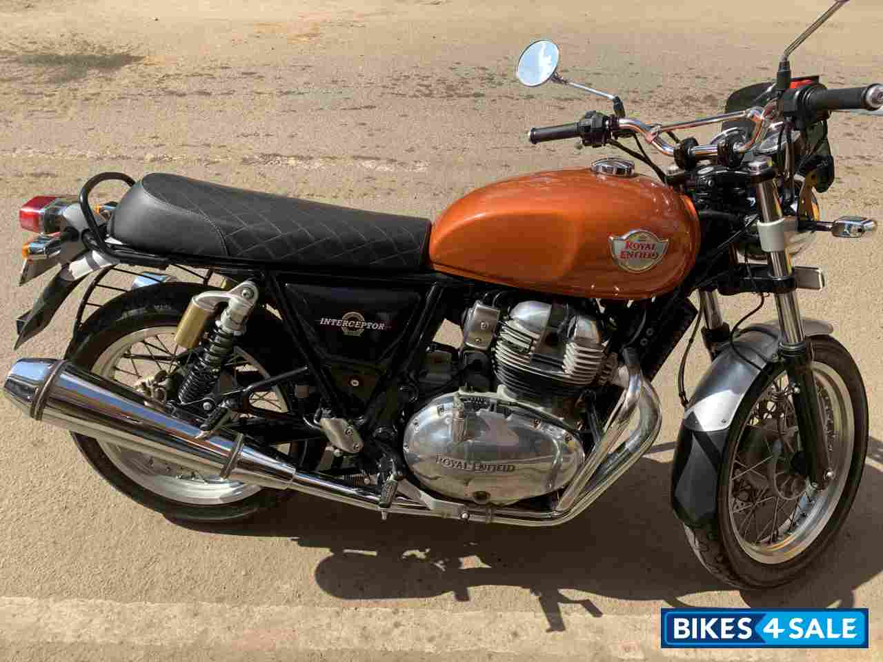 Orange Royal Enfield Interceptor 650 Twin