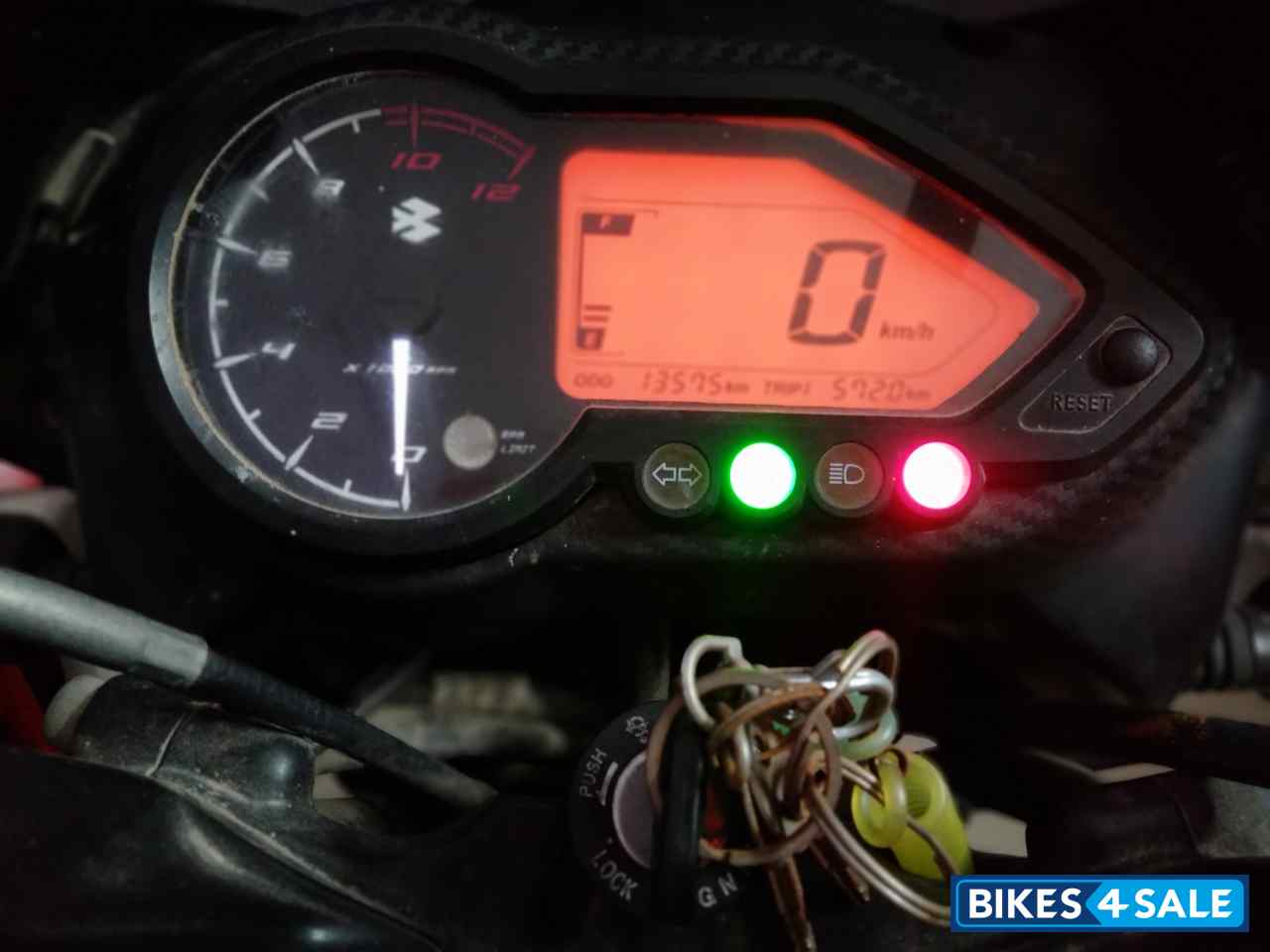 Neon Red Bajaj Pulsar 150 DTSi