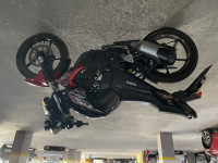 Black And Red Yamaha FZ-S