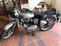 Silver Royal Enfield Bullet 350
