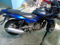 Blue And Black Bajaj Pulsar 220F