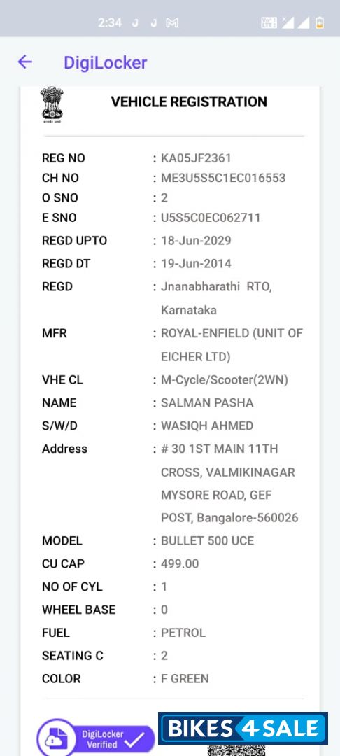 Royal Enfield Bullet Standard 500
