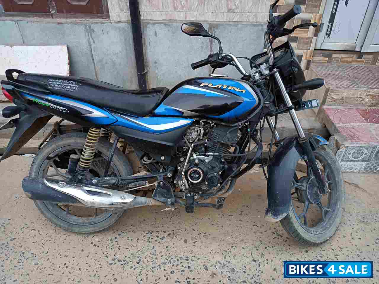Ebony Blk Blue Dkl Bajaj Platina 110 H-Gear