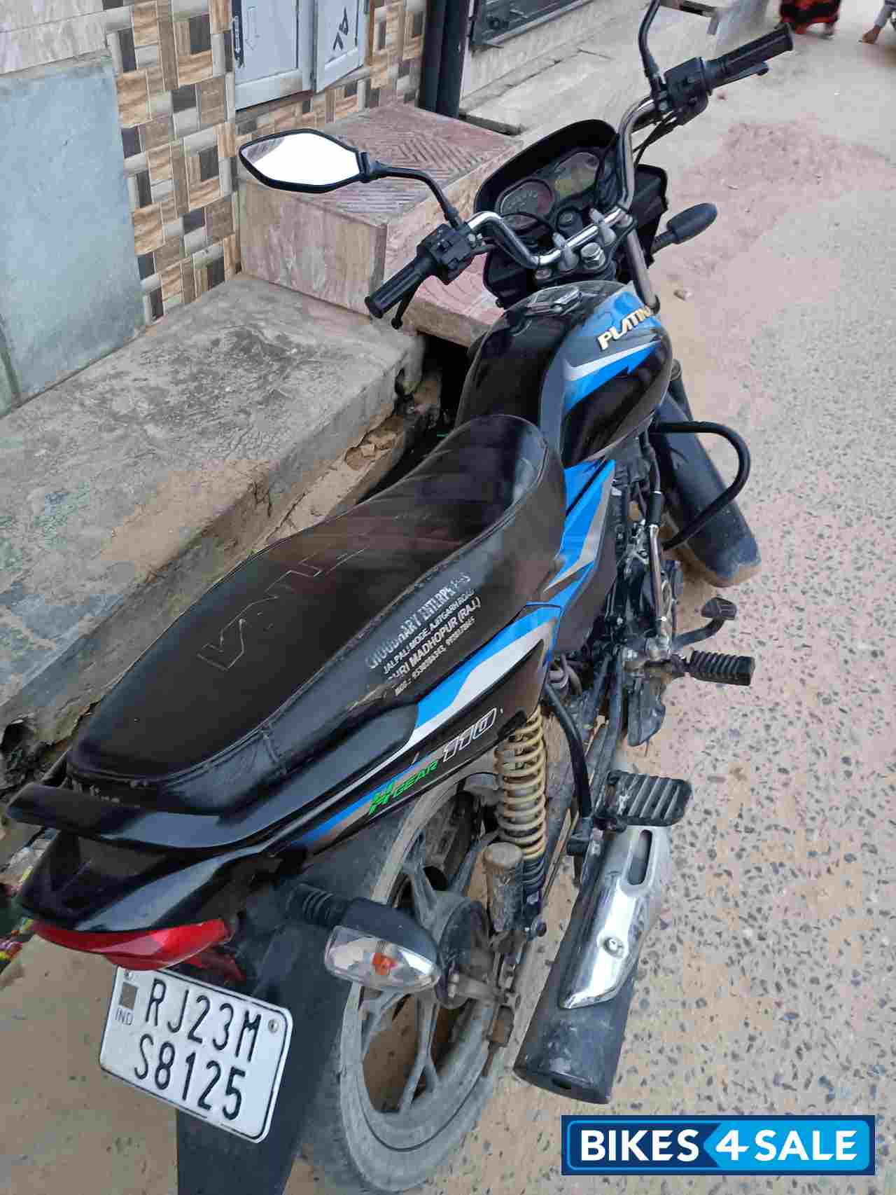 Ebony Blk Blue Dkl Bajaj Platina 110 H-Gear