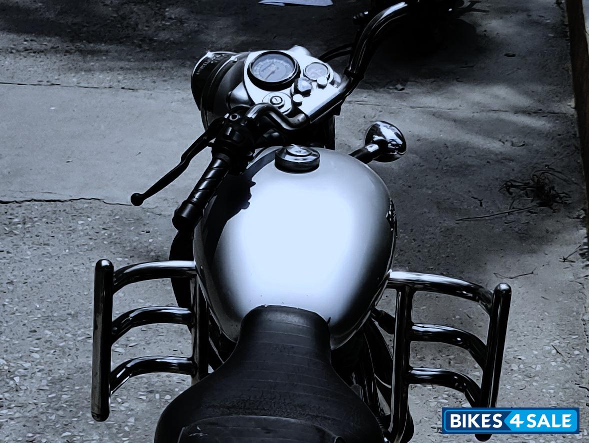Silver Royal Enfield Bullet Electra
