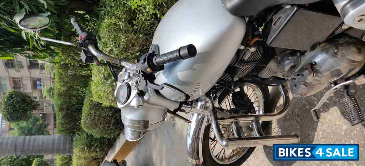 Silver Royal Enfield Bullet Electra