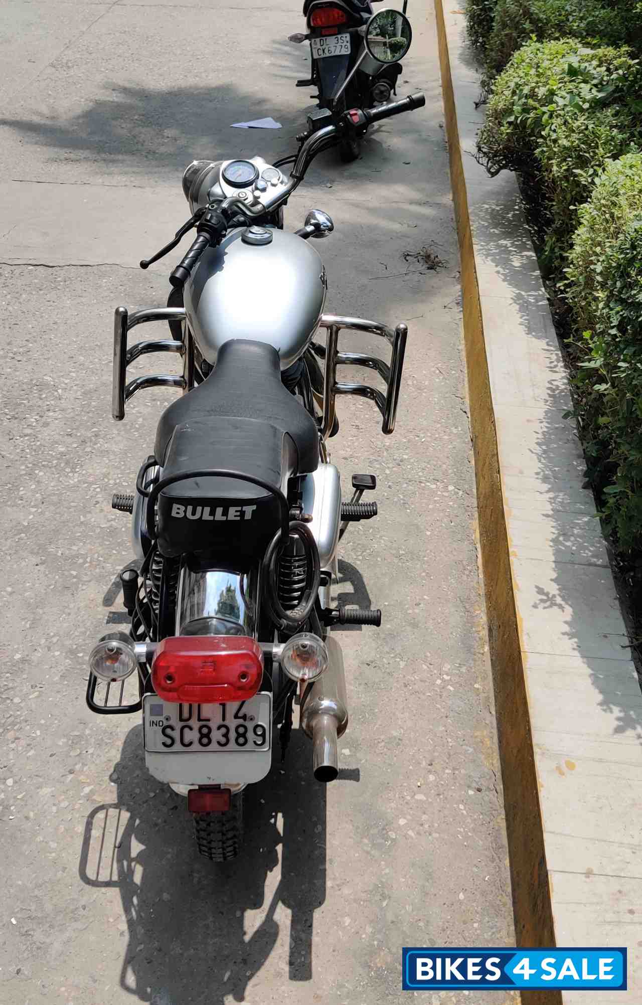 Silver Royal Enfield Bullet Electra