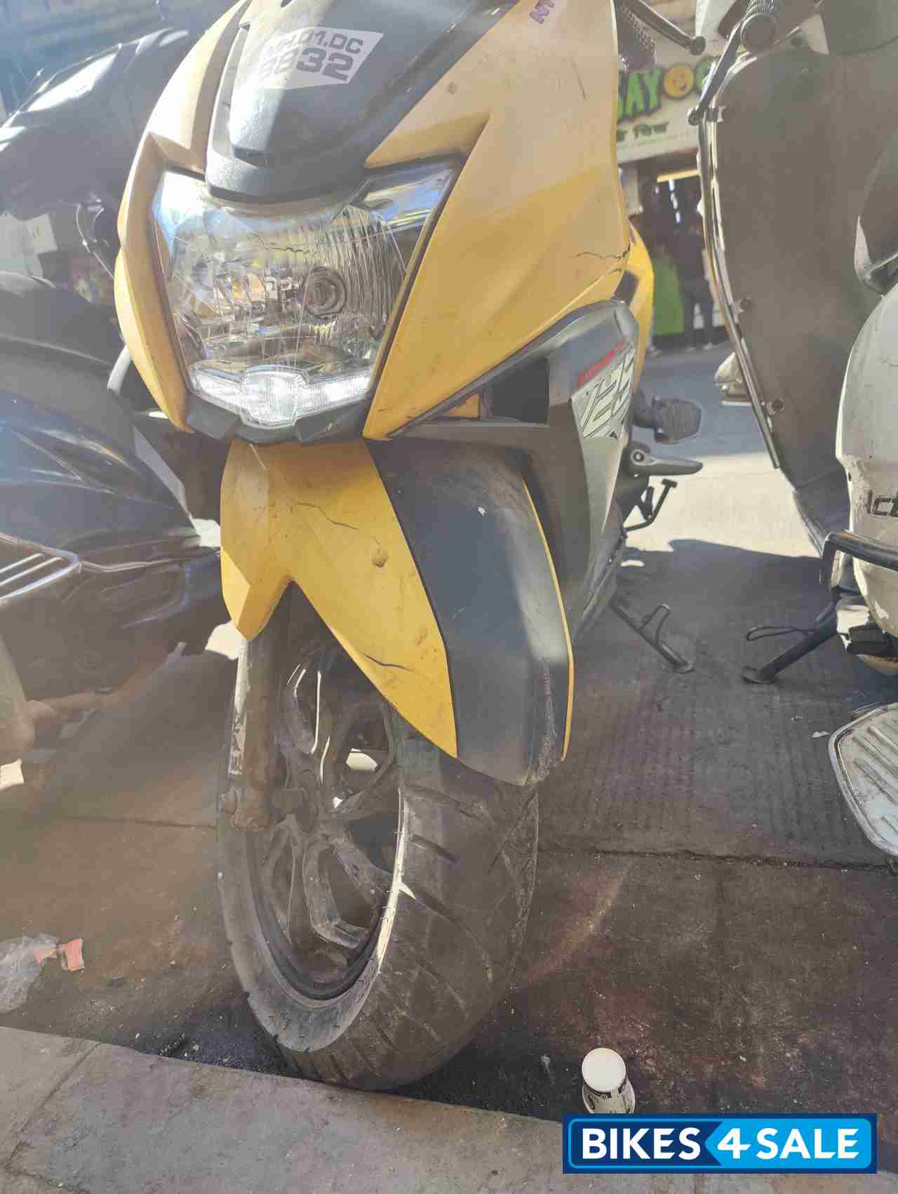 Yellow TVS NTORQ 125