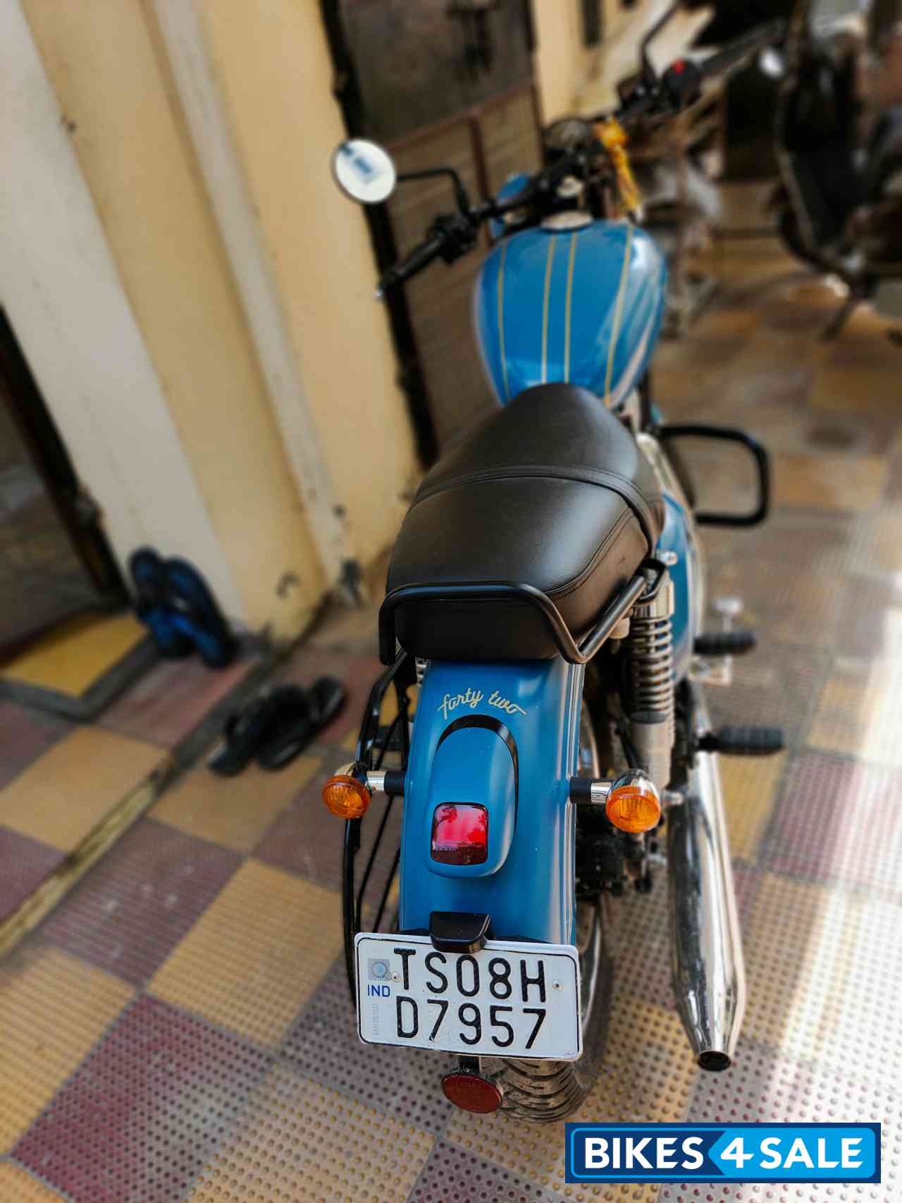 Starlight Blue Jawa forty two BS6