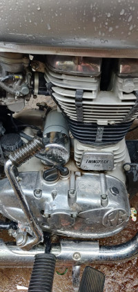 Silver Royal Enfield Bullet Electra