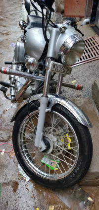 Silver Royal Enfield Bullet Electra