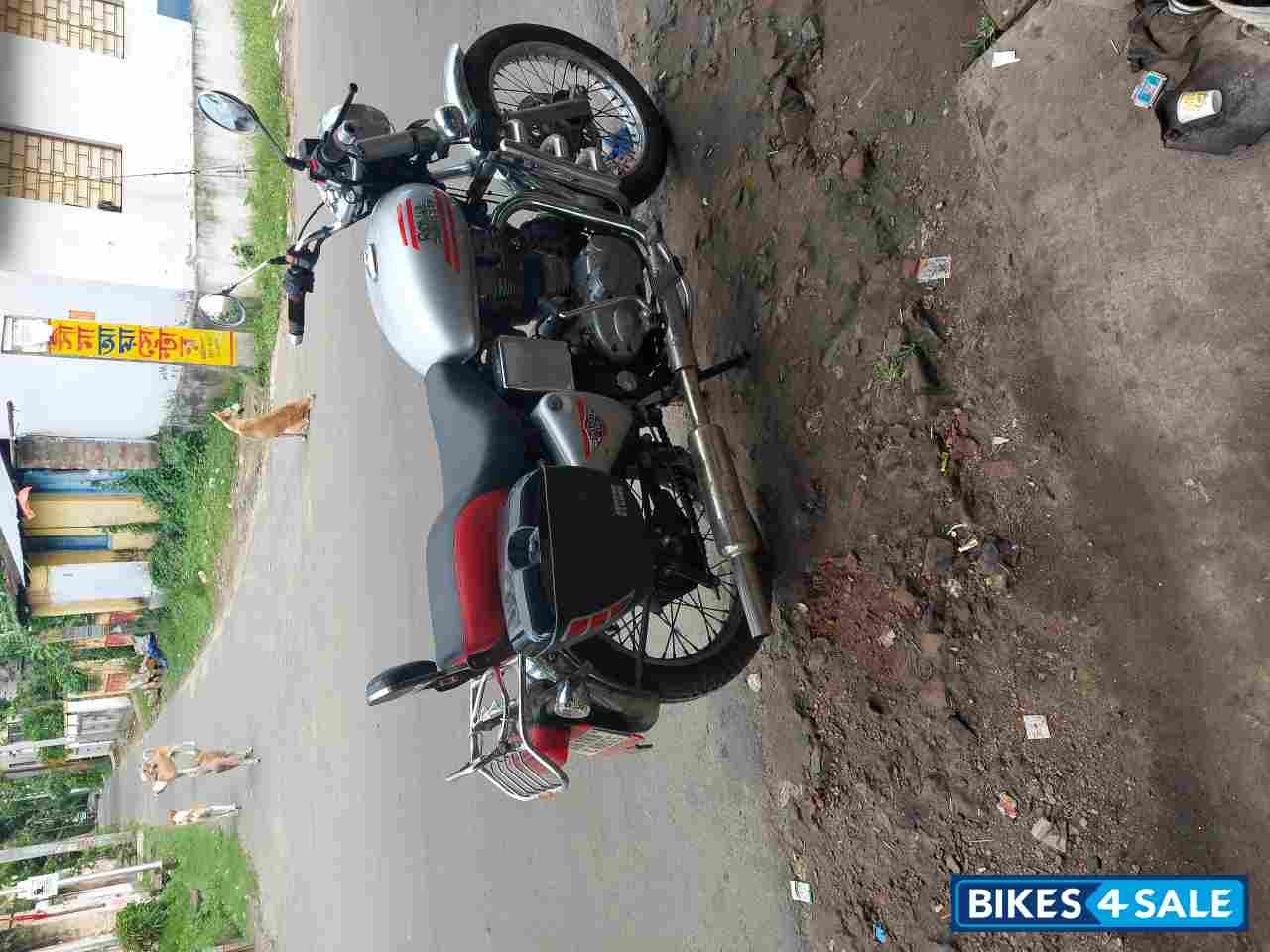 Silver Royal Enfield Bullet 350 ES