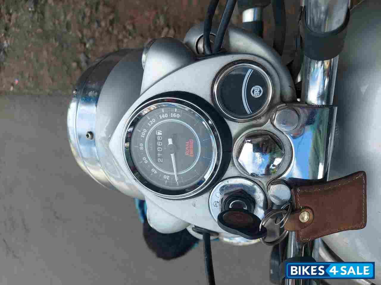 Silver Royal Enfield Bullet 350 ES