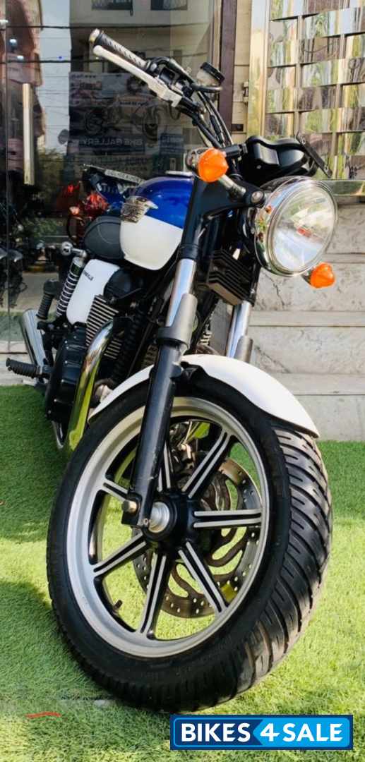 Blue Triumph Bonneville