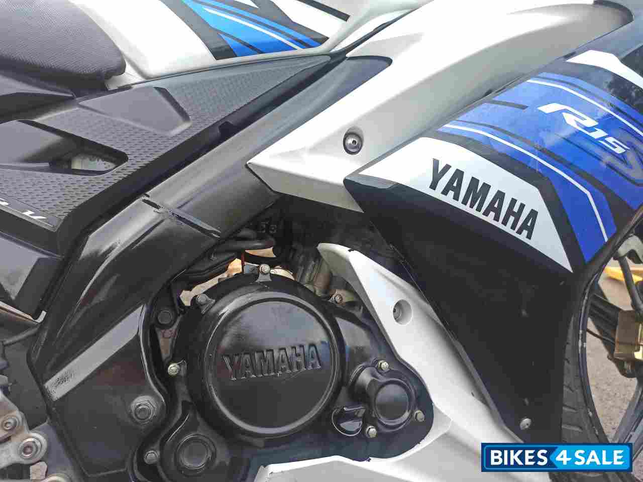White And Blue Yamaha YZF R15 S