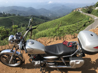 Silver Black Honda  CM250 twin cylinder