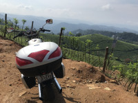 Silver Black Honda  CM250 twin cylinder