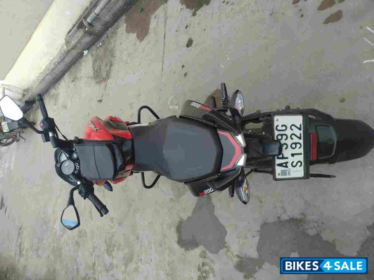 Red And White Bajaj Pulsar 200 NS ABS